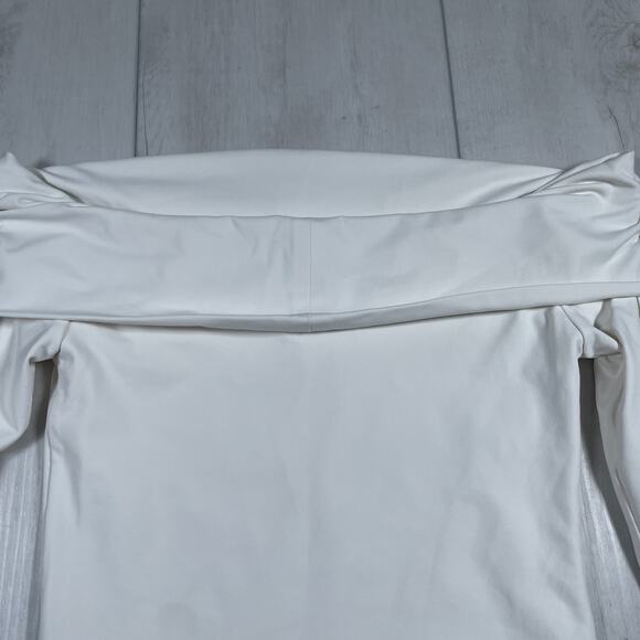 AritziaWomen's Medium Contour Deco White Long Sleeve Bodysuit Off The Shoulder - Picture 6 of 10